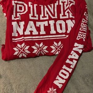 PINK Victoria's Secret Red Crop Top